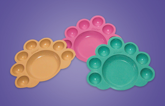 Fan Shaped Assorted Color Dish